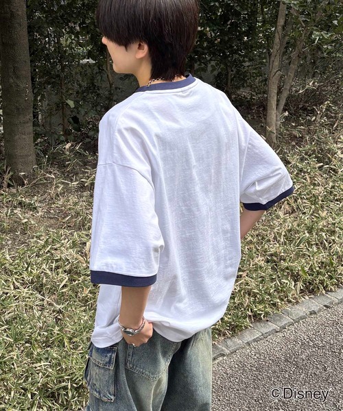 【Disney】ミッキー・ドナルド・グーフィー　バックプリントTシャツ〈古着〉 Disney tシャツ 25SS ヴィンテージライクプリント ミッキー