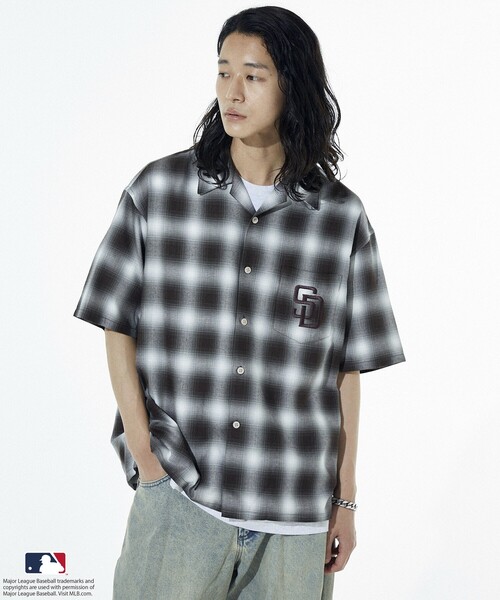 シャツ FREAK’S STORE/フリークスストア MLB ショートスリーブ チェックシャツ メンズ | MLB | 03