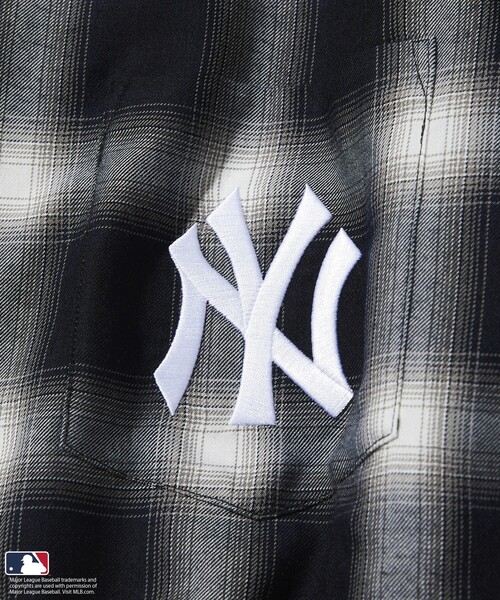 シャツ FREAK’S STORE/フリークスストア MLB ショートスリーブ チェックシャツ メンズ | MLB | 05