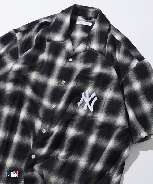 シャツ FREAK’S STORE/フリークスストア MLB ショートスリーブ チェックシャツ メンズ | MLB | 09