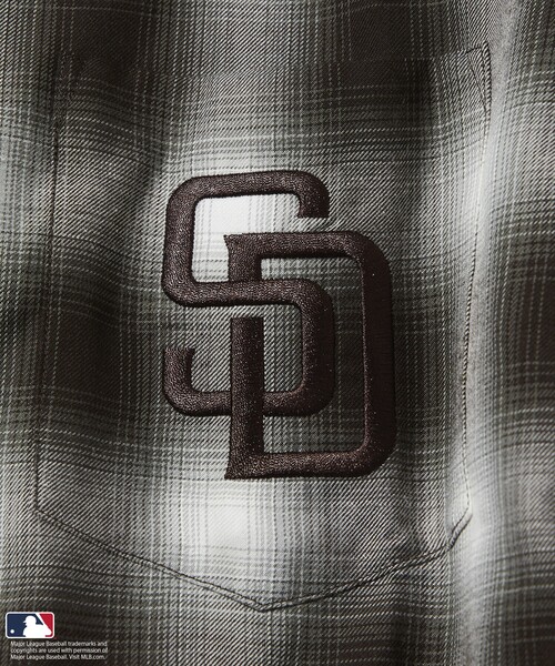 シャツ FREAK’S STORE/フリークスストア MLB ショートスリーブ チェックシャツ メンズ | MLB | 12