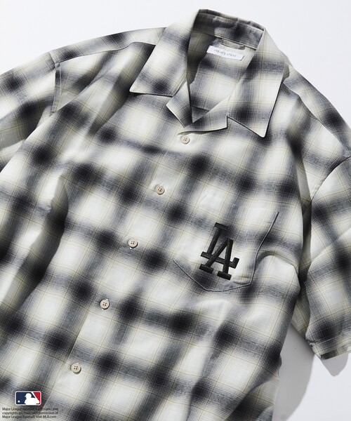 シャツ FREAK’S STORE/フリークスストア MLB ショートスリーブ チェックシャツ メンズ | MLB | 14
