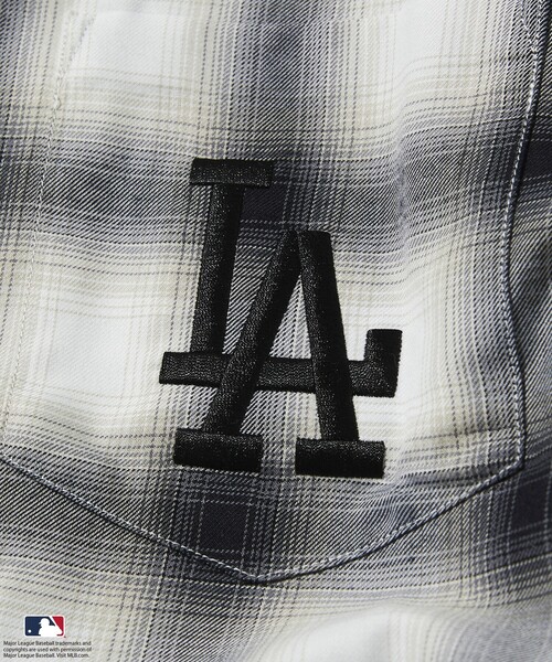 シャツ FREAK’S STORE/フリークスストア MLB ショートスリーブ チェックシャツ メンズ | MLB | 15