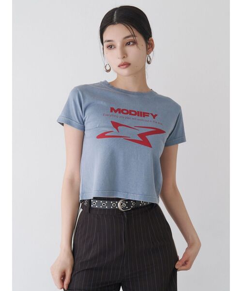 tシャツ シャープモチーフクロップドTシャツ レディース | MURUA | 21