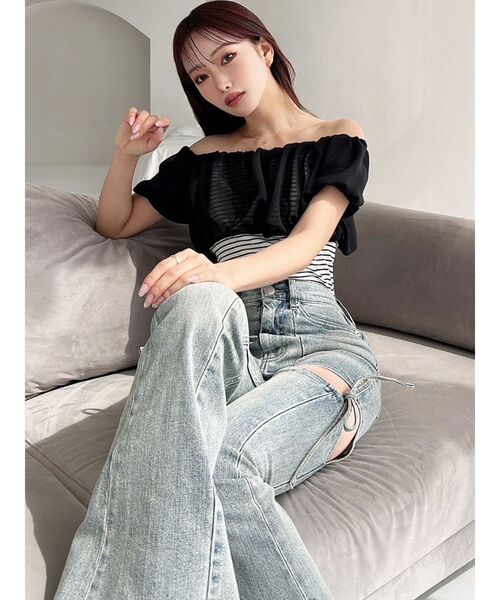 トップス K RESEXXY（リゼクシー） tシャツ シアードッキングオフショルトップス