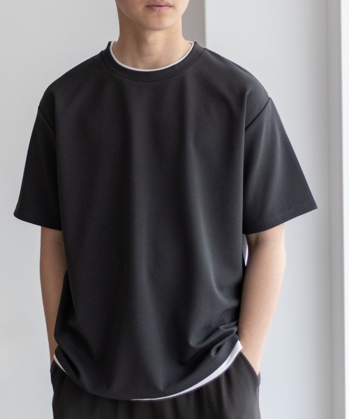 tシャツ NAVY「接触冷感」フェイクレイヤードＴシャツ メンズ レディース | NAVY（ファッション）