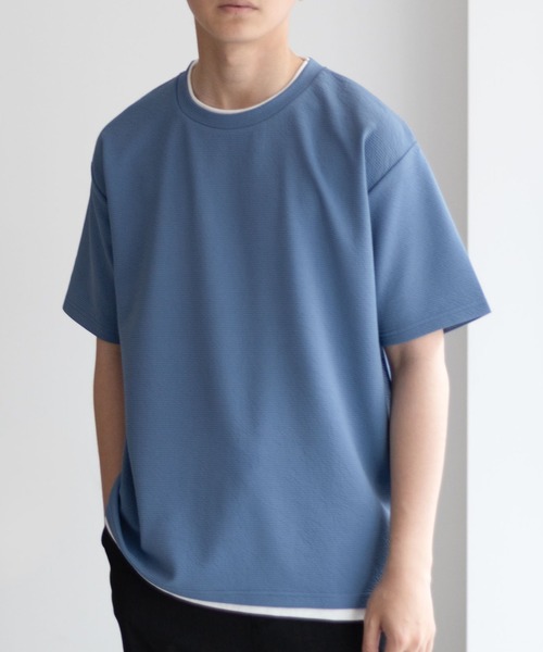 tシャツ NAVY「接触冷感」フェイクレイヤードＴシャツ メンズ レディース | NAVY（ファッション） | 04