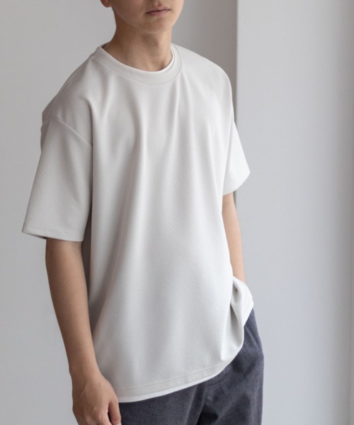 tシャツ NAVY「接触冷感」フェイクレイヤードＴシャツ メンズ レディース | NAVY（ファッション） | 12
