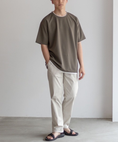 tシャツ NAVY「接触冷感」フェイクレイヤードＴシャツ メンズ レディース | NAVY（ファッション） | 14