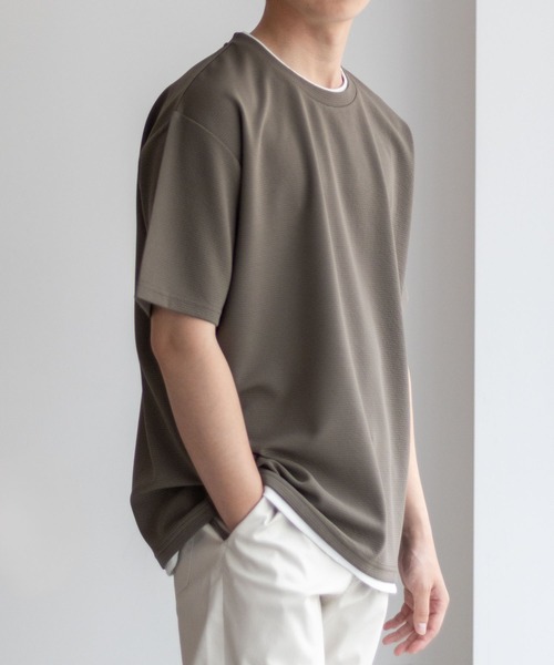 tシャツ NAVY「接触冷感」フェイクレイヤードＴシャツ メンズ レディース | NAVY（ファッション） | 16
