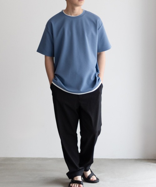 tシャツ NAVY「接触冷感」フェイクレイヤードＴシャツ メンズ レディース | NAVY（ファッション） | 22