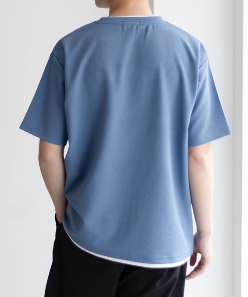 tシャツ NAVY「接触冷感」フェイクレイヤードＴシャツ メンズ レディース | NAVY（ファッション） | 25