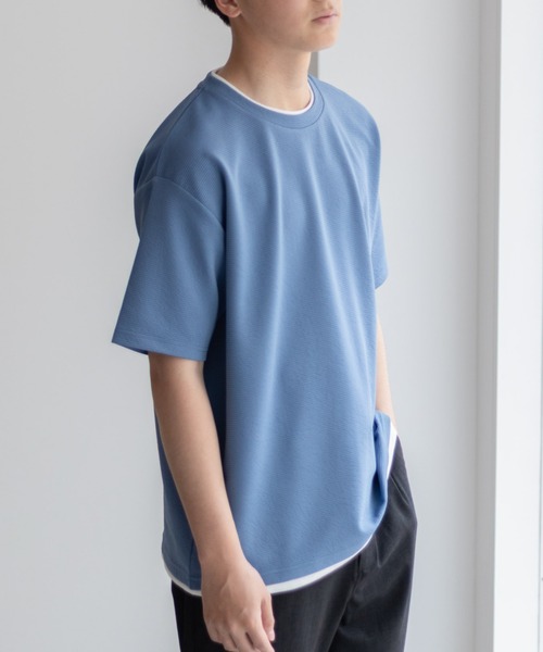tシャツ NAVY「接触冷感」フェイクレイヤードＴシャツ メンズ レディース | NAVY（ファッション） | 24