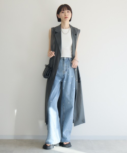Paradise Picnic ベスト ジレ cloche ロングシアージレ