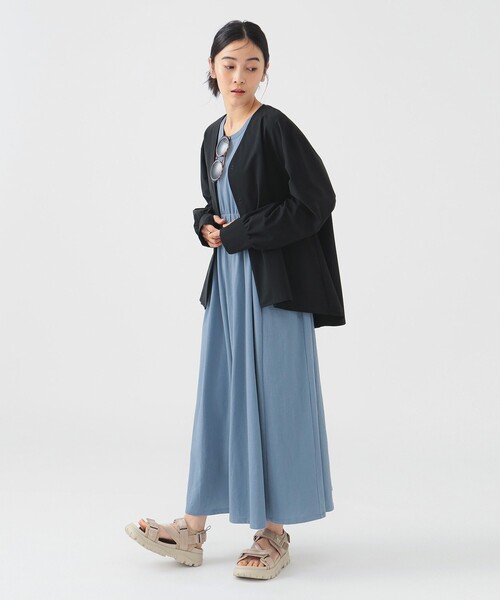 カーディガン 「NAVYS掲載 / 吸水速乾・UV機能」ランド アンド ウォーター Vネック  カーディガン レディース B：MING by BEAMS カーディガン 「NAVYS掲載 / 吸水速乾・UV機能