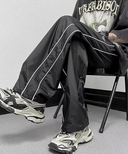 MGV（エムジーヴィー） パンツ サイドラインナイロンパンツ メンズ