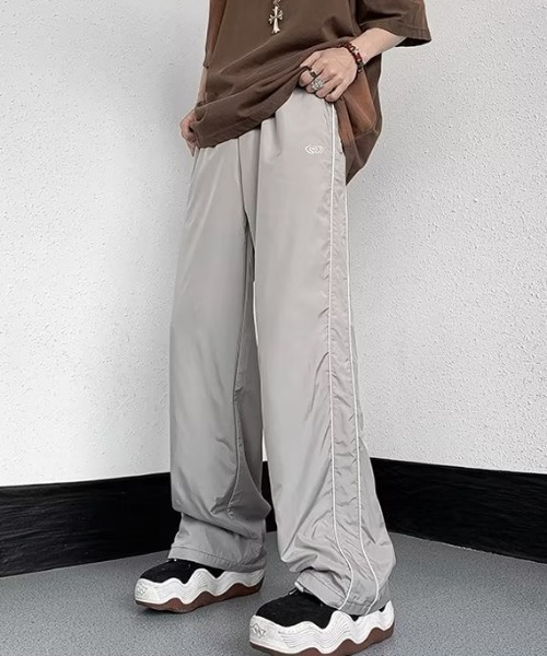 MGV パンツ サイドラインナイロンパンツ メンズ レディース