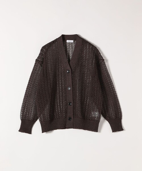カーディガン アセテート ナイロン カーディガン 「手洗い可」 レディース Demi-Luxe BEAMS（デミルクス ビームス）アセテート ナイロン