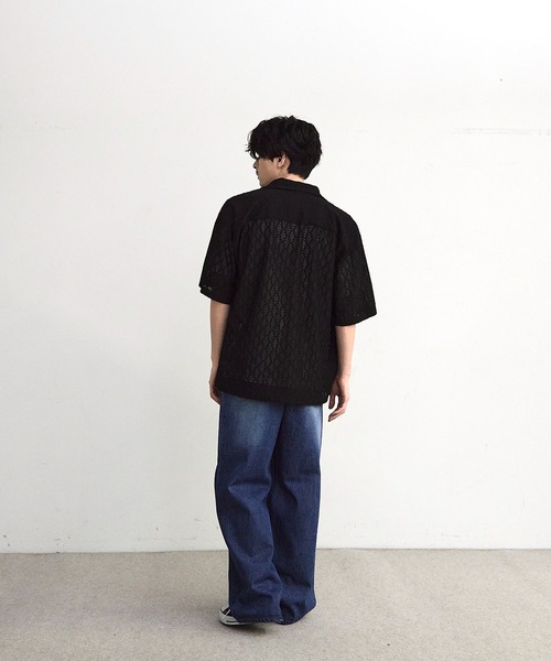 RATTLE TRAP（ラトルトラップ） シャツ 半袖 レースシアールーズ半袖