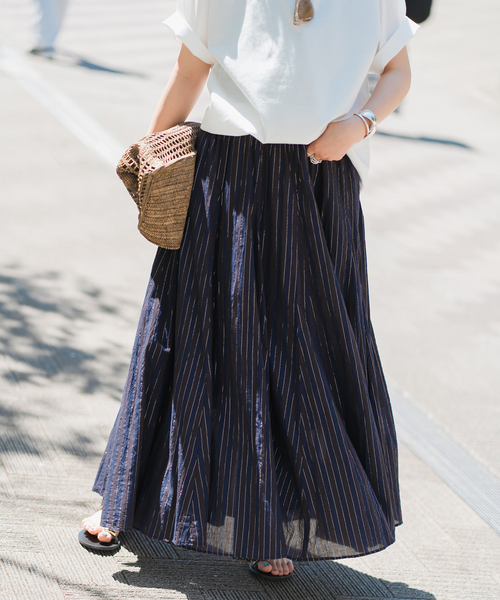美品 Sarahwear ストライプ フレアスカート 楽天市場】sarah wear サラウェア（スカート｜ボトムス