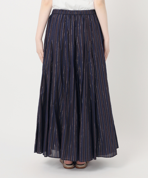Spick＆Span スカート HYU ストライプギャザーフレアスカート