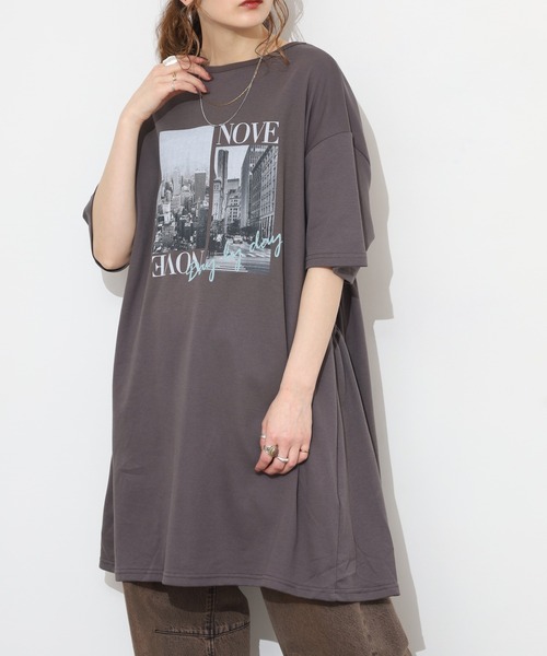 Arinomama（アリノママ） tシャツ 半袖 バックシャーリング チュニック