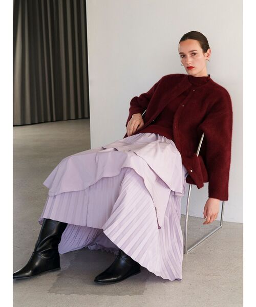 ELENDEEK（エレンディーク） スカート アシンメトリープリーツミックス