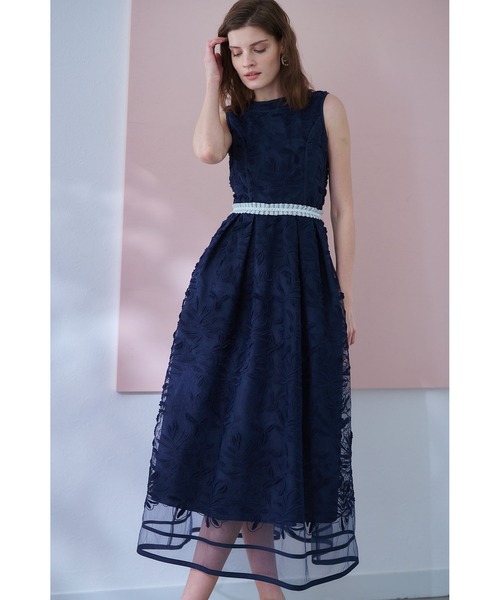 ワンピース Florentina Lace Belted Dress ラインシアーレースドレスの画像