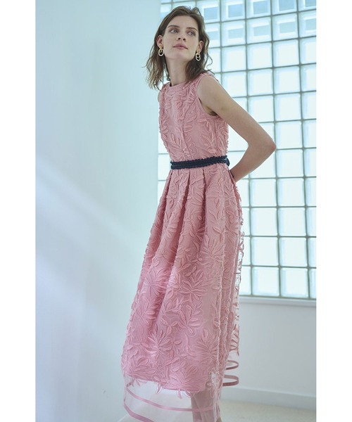 ワンピース Florentina Lace Belted Dress ラインシアーレースドレスの画像