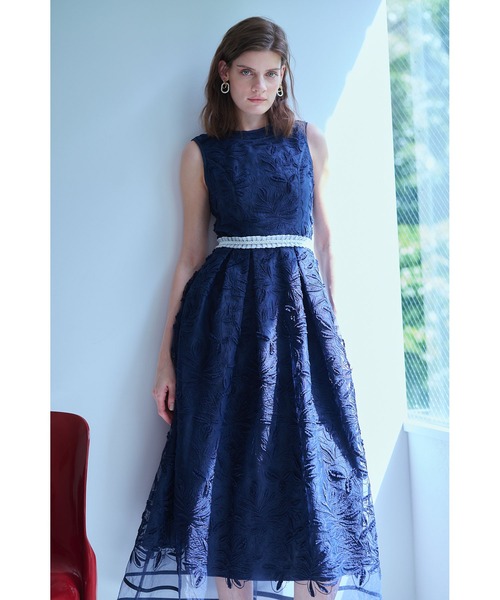 ワンピース Florentina Lace Belted Dress ラインシアーレースドレスの画像