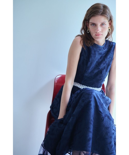 ワンピース Florentina Lace Belted Dress ラインシアーレースドレスの画像
