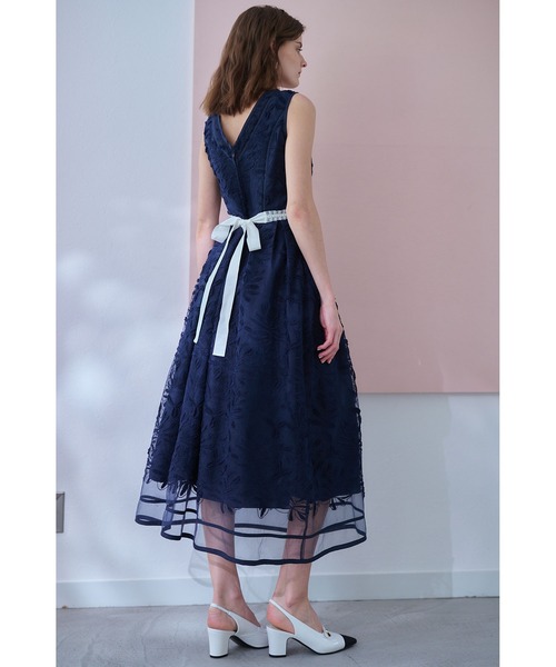 ワンピース Florentina Lace Belted Dress ラインシアーレースドレスの画像