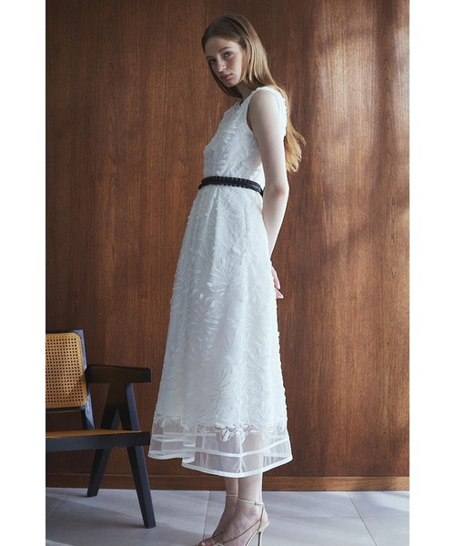 ワンピース Florentina Lace Belted Dress ラインシアーレースドレスの画像