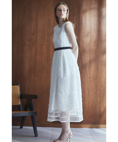 ワンピース Florentina Lace Belted Dress ラインシアーレースドレスの画像