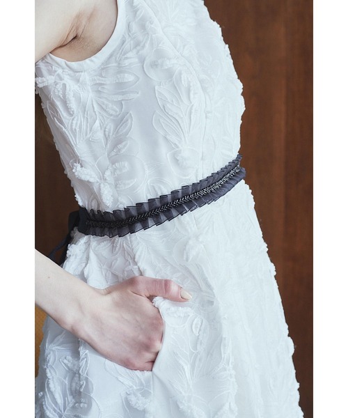 ワンピース Florentina Lace Belted Dress ラインシアーレースドレスの画像