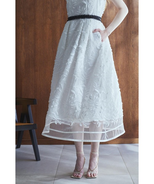 ワンピース Florentina Lace Belted Dress ラインシアーレースドレスの画像