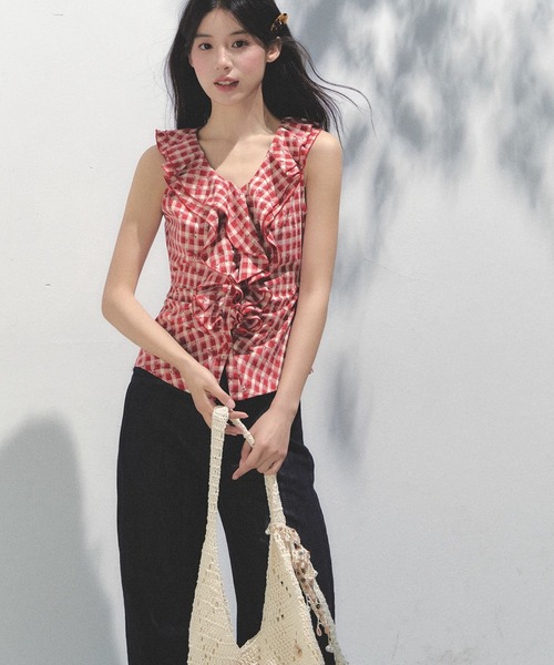 Sarah  花柄ノースリーブブラウス 楽天市場】ブラウス レディース トップス シャツ シャツブラウス