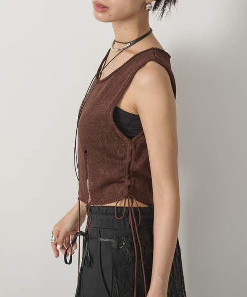 年始SALE 新品未使用 Celine ニット　フリンジ　タンクトップ CELINE - CELINE セリーヌ 24SS ロゴトリオンフ タンクトップ