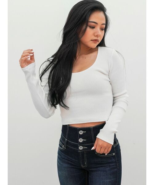 GYDA tシャツ レオパードBACKリボンテレコロンT レディース