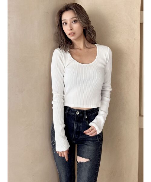GYDA tシャツ レオパードBACKリボンテレコロンT レディース