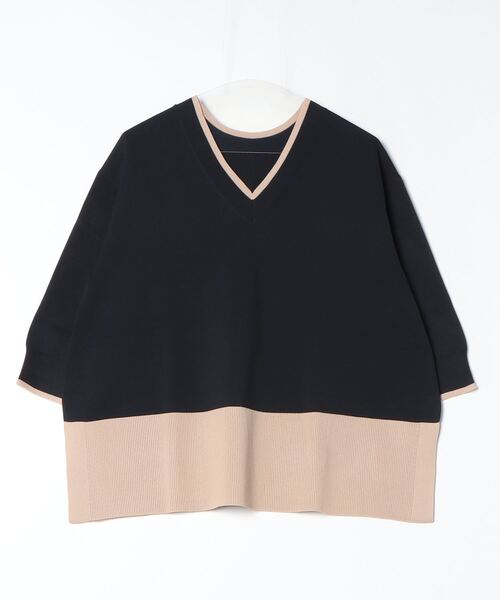 「UNITED ARROWS」 Vネックニット FREE ブラック レディース