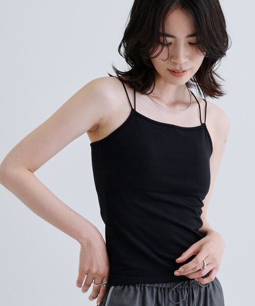 INDIVI GALLEST タンクトップ ノースリーブ 「一部店舗限定」カップ