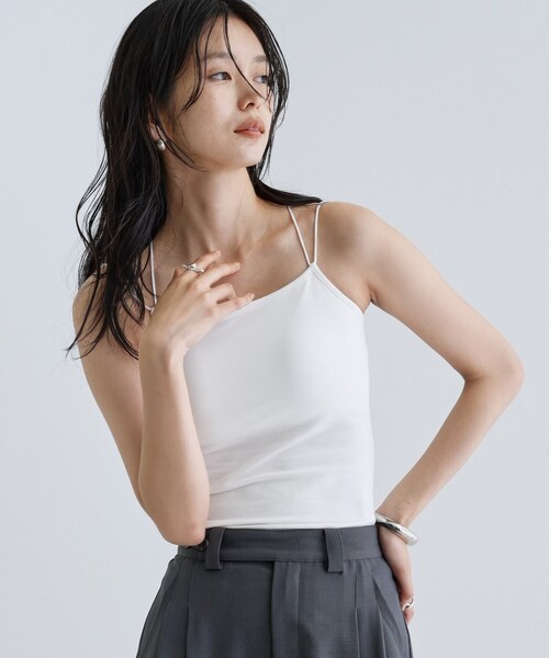 INDIVI GALLEST タンクトップ ノースリーブ 「一部店舗限定」カップ