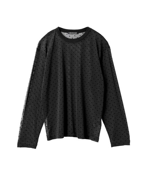 mizuiroind（ミズイロインド） tシャツ メッシュドットクルーネック