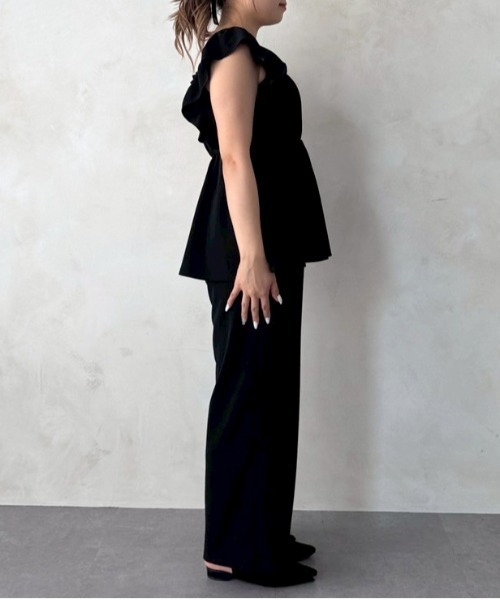 prose verse オールインワン フロントギャザーストレッチフリル