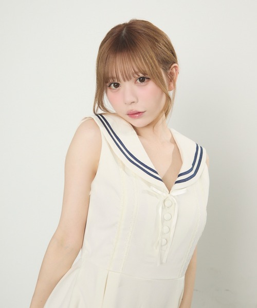Bunny Edition ノースリーブワンピース TITTY＆CO. ワンピース セーラーノースリーブワンピース