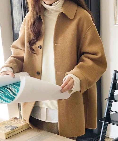 「DIAVEL」 ステンカラーコート M アイボリー レディース_画像4