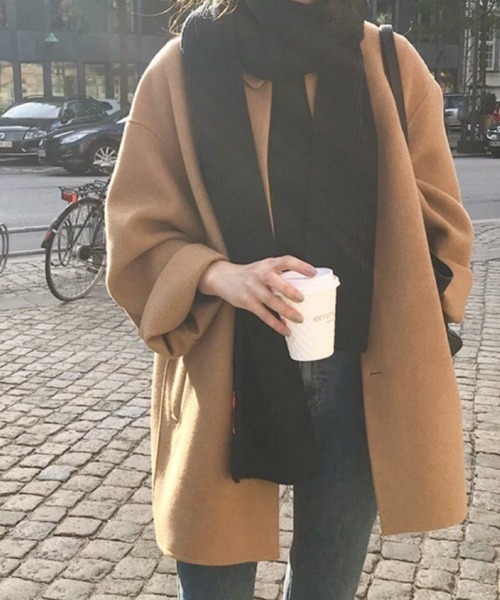 「DIAVEL」 ステンカラーコート M アイボリー レディース_画像5