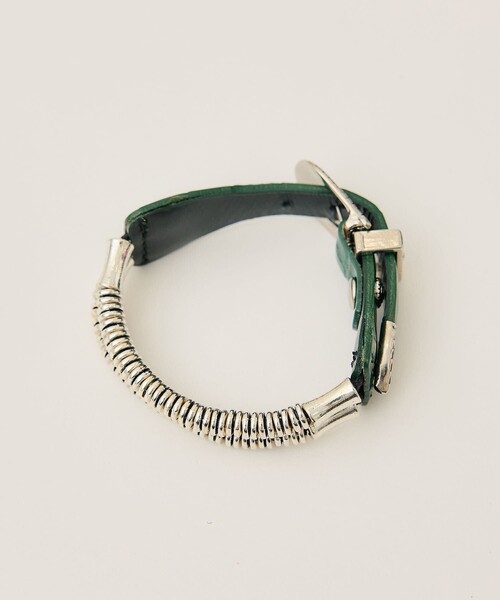 TOGA ブラックレザーブレスレット TOGA ブレスレット LEATHER BRAID BANGLE レディース : ZOZOTOWN
