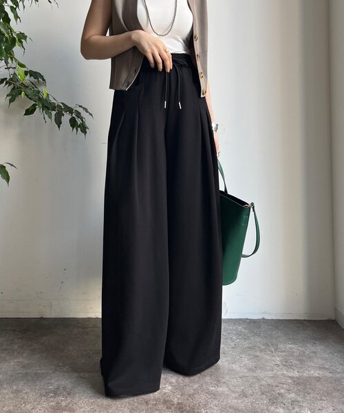DOUDOU タックワイドパンツ DouDou（ドゥドゥ）の「NEWタックワイドパンツ（スラックス